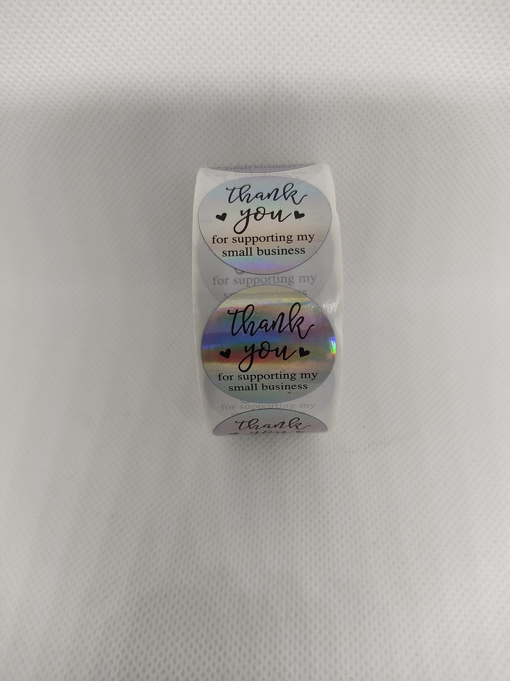 Source Unknown Holographic Thank You Stickers - Silver/Iridescent